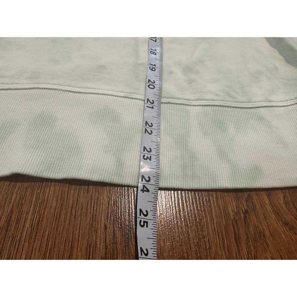J.Jill Fit Tie Dye Pullover Sweatshirt Green White Size L Petite Cozy Relaxed - Picture 7 of 8
